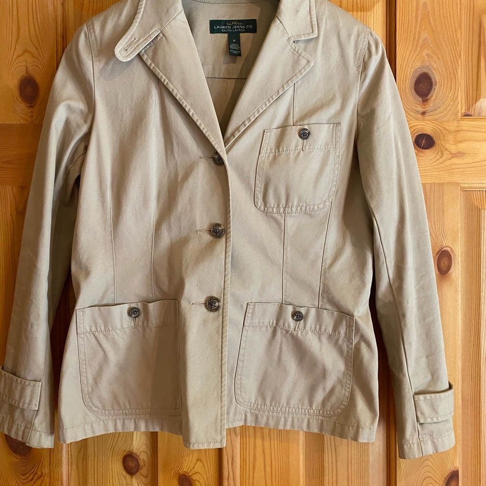 Ralph Lauren Tan Utility Jacket Classic Versatile Design